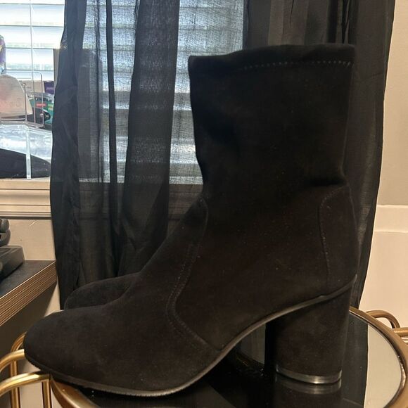 Stuart Weitzman Margot 75 Black Suede Boots NEW - Picture 4 of 6